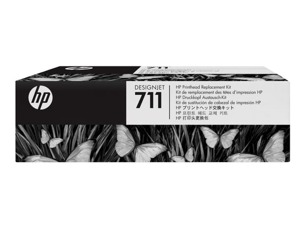 HP 711 - Sort, gul, cyan, magenta - printhoved - for DesignJet T100, T120, T120 ePrinter, T125, T130, T520, T520 ePrinter, T525, T530