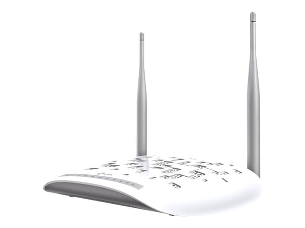 TP-Link TD-W9970, Wi-Fi 4 (802.11n), Yksi kaista (2,4 GHz), Ethernet LAN, VDSL2, Valkoinen, Pöytäreititin