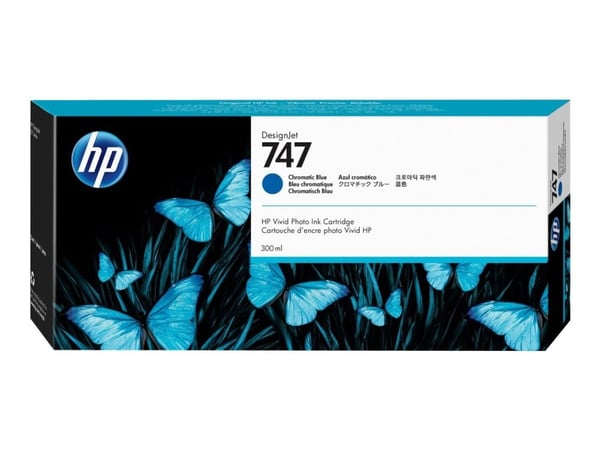 HP 747 - 300 ml - kromatisk blå - original - DesignJet - blekkpatron - for DesignJet Z9+ PostScript, Z9+dr, Z9+dr PostScript