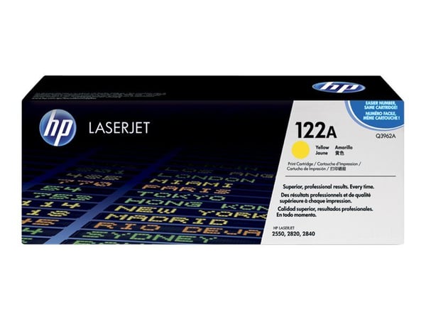 HP 122A Yellow Original LaserJet Toner Cartridge, 4000 sivua, Keltainen, 1 kpl
