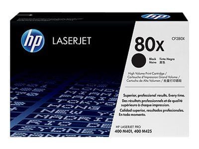 HP 80X - 2-pack - Høy ytelse - svart - original - LaserJet - tonerpatron (CF280XD) - for LaserJet Pro 400 M401, MFP M425