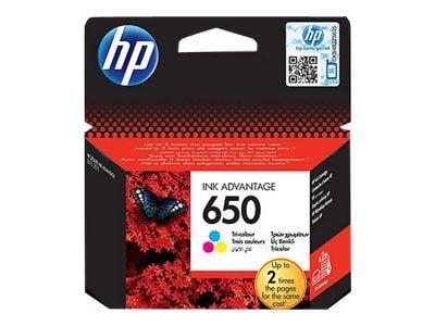HP 650 - väri (syaani, magenta, keltainen) - alkuperäinen - värikasetti - Deskjet 1516, Ink Advantage 15XX, Ink Advantage 26XX, Ink Advantage 4515 ...