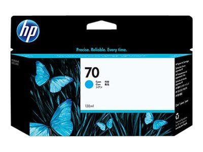 HP 70 DesignJet -mustekasetti, syaani, 130 ml, Väriainepohjainen muste, 130 ml, 1 kpl