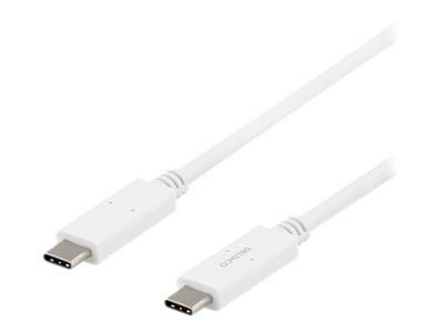 Deltaco USBC-1504, 2 m, USB C, USB C, USB 3.2 Gen 1 (3.1 Gen 1), Valkoinen