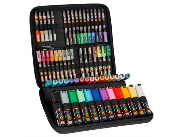 Uni Posca 60 assorted colours in case.