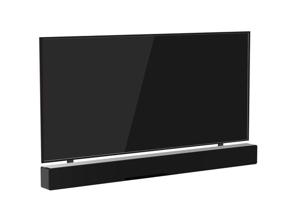 Barkan E820 - Komponenter til montering (2 monteringsarme) - for lydbarre - metallisk sort - under TV'et