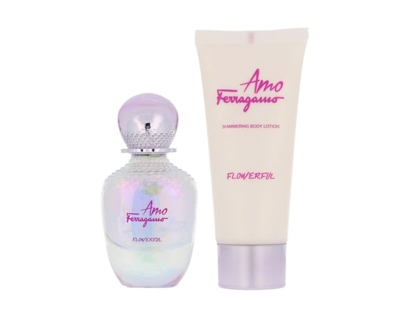 Salvatore Ferragamo Amo Ferragamo Flowerful-sett: Eau de Toilette 50 ml + Shimmer + Body Lotion 100 ml