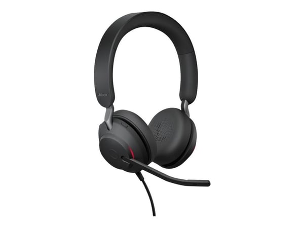 Jabra Evolve2 40 UC Stereo - Hodesett - on-ear - kablet - USB-A - lydisolerende