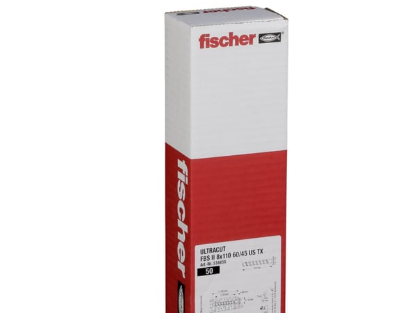 Fischer 536856, Skru, Betong, Generell nytte, Pozidriv, TX40, Rustfritt stål