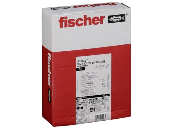 Fischer 536863, Skru, Betong, Generell nytte, Pozidriv, SW15, Rustfritt stål