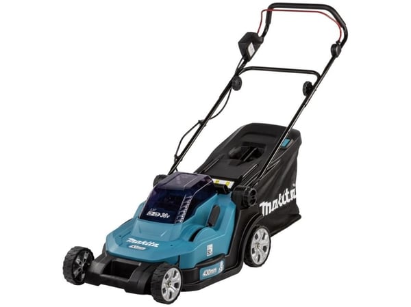 Makita DLM432Z, 575 m², 43 cm, 2 cm, 7,5 cm, 50 L, 4 hjul - SOLO