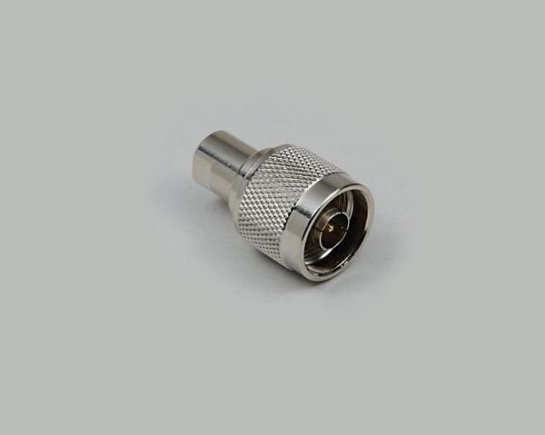 BKL Electronic 0412014, N jack, Hankjønn/hunkjønn, 50 O, Sølv