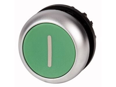 Eaton M22-DR-G-X1, Nappi, Kromi, Vihreä, Muovi, IP66, IP67, IP69, 29,7 mm, 29 mm
