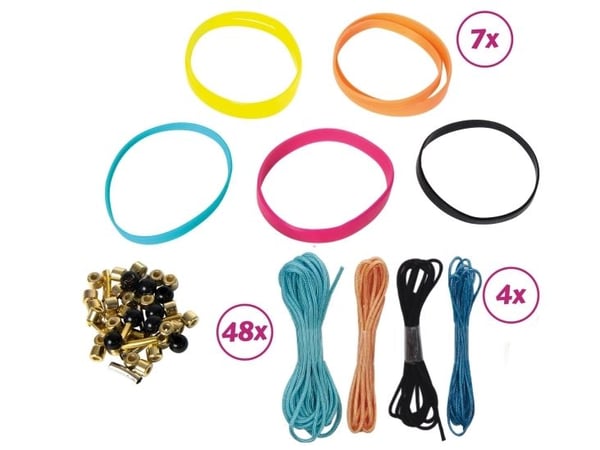 Lena Wrappy Bands, Smykkesett til å lage armbånd for barn, 6 år, Flerfarget