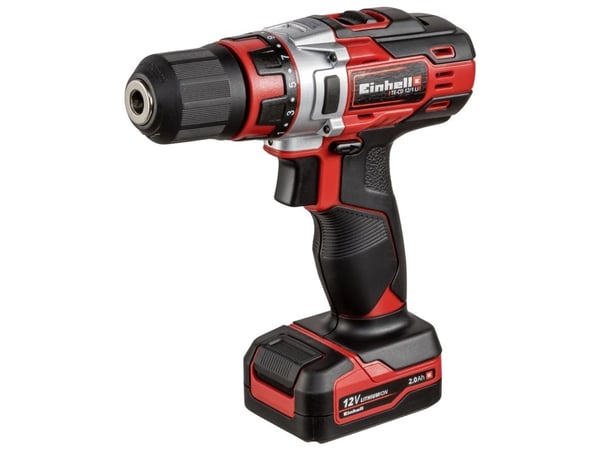 Einhell TE-CD 1, Boremaskin med pistolgrep, Nøkkelløs, Svart, Rød, 2, 20, 1400 RPM, 1 cm
