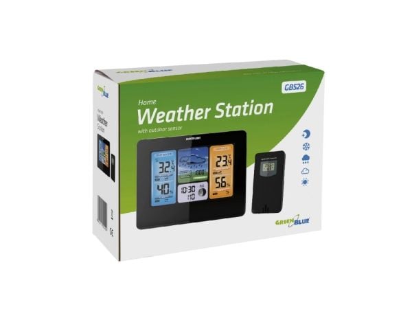 Greenblue GB526, Svart, Utomhustermometer, Termometer, Hygrometer, Termometer, -20 - 95%, -20 - 95%
