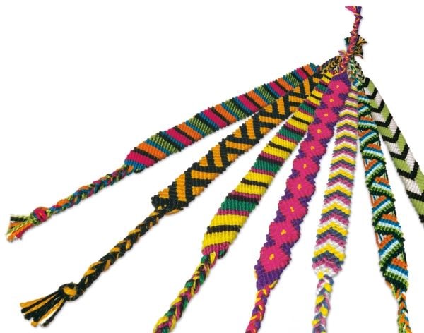 Lena Friendship bracelets, big, Smykkesett til å lage armbånd for barn, 6 år, Flerfarget