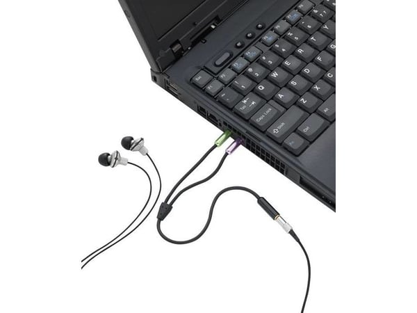 SpeaKa Professional SP-7870576, 2 x 3.5mm, Hankjønn, 3.5mm, Hunkjønn, 0,21 m, Sort