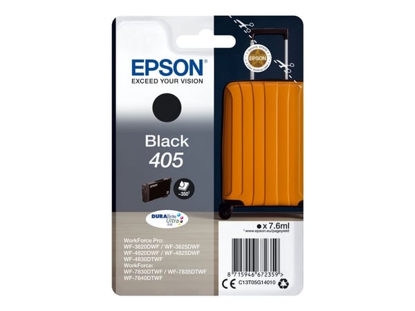 Epson 405 - 7.6 ml - svart - original - blekkpatron - for WorkForce WF-7310, 7830, 7835, 7840; WorkForce Pro WF-3820, 3825, 4820, 4825, 4830, 7840