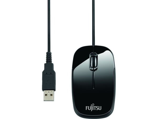 Fujitsu M420NB - Mus - høyre- og venstrehåndet - optisk - 3 knapper - kablet - USB 2.0 - for Celsius H7510, W5010; ESPRIMO D7010, D7011, D9010, D90...