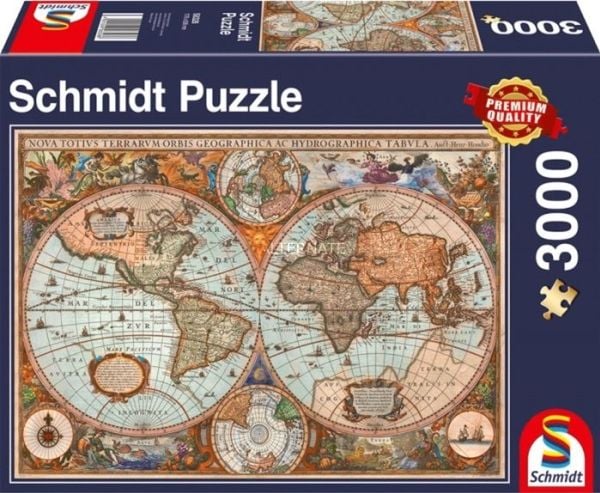 Schmidt Spiele Ancient World Map, 3000 stykker, Kart, 12 år