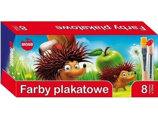Affischfärg 8 färger 20 ml MONA