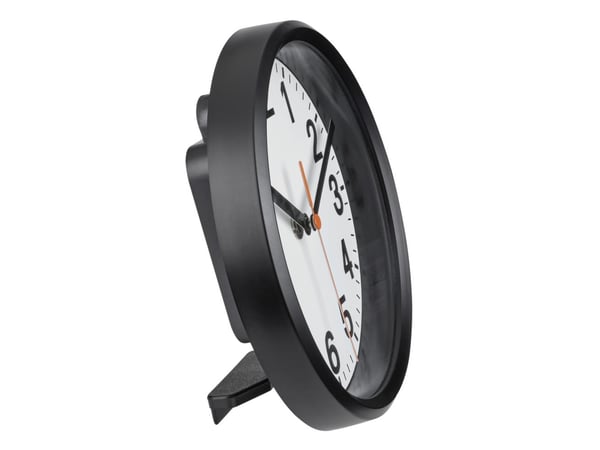 TFA - Klokke - kvarts - skrivebord, veggmonterbar - 17.7 cm - ramme: svart