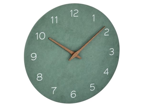 TFA-Dostmann 60.3054.04, Vegg, Quartz clock, Sirkel, Grønn, Tre, Tre