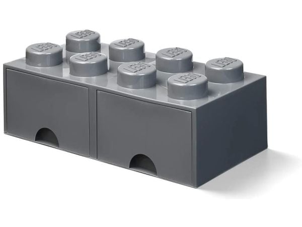 Room Copenhagen LEGO oppbevaringsskuff 8, oppbevaringsboks (mørkegrå, to skuffer)