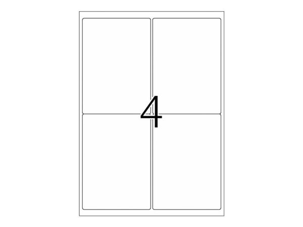 HERMA Premium - Papir - matt - permanent selv-adhesiv - hvit - 99.1 x 139 mm 400 etikett(er) (100 ark x 4) laminerte adresseetiketter