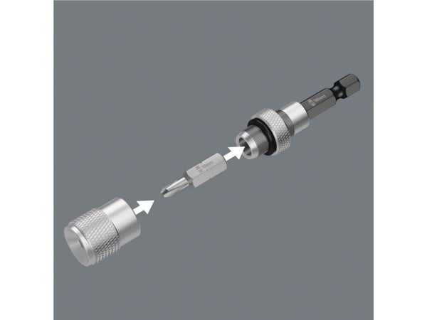 Wera 896/4/1 SB, Bit holder, Musta, Hopea, 1/4", Taiwan, 33 g