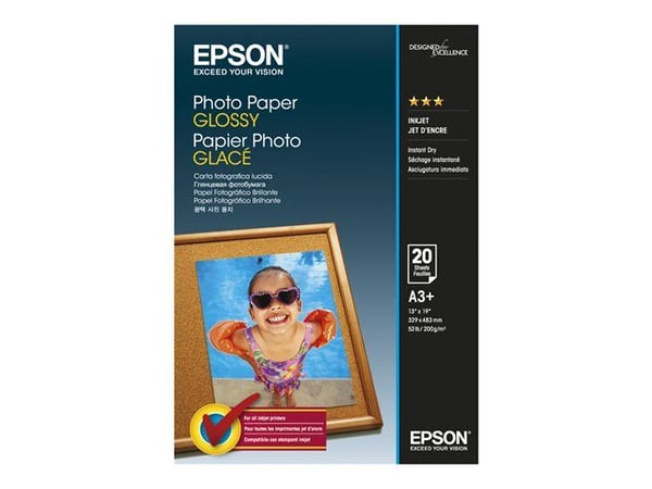 Epson - Blank - A3 Plus (329 x 483 mm) - 200 g/m² - 20 ark fotopapir - for Expression Photo HD XP-15000; SureColor P706, SC-P405; WorkForce WF-7720...