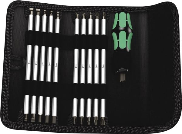 Wera Werkzeug-Etui Vario-Satz 11-teilig, Muovi, Metalli, Musta, Vihreä