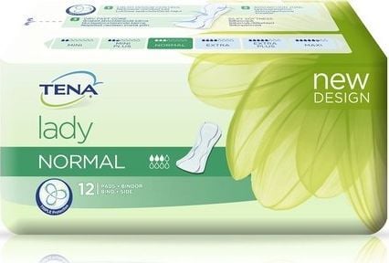 TENA Lady Normal, Inkontinensinnlegg, Kvinne, 12 stykker, Veske