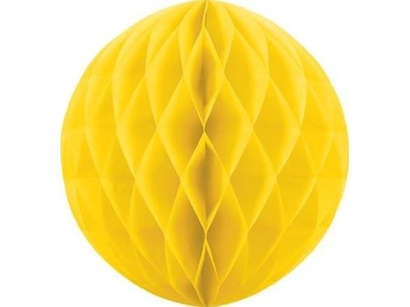 Gul papirvæv kugle, 30 cm