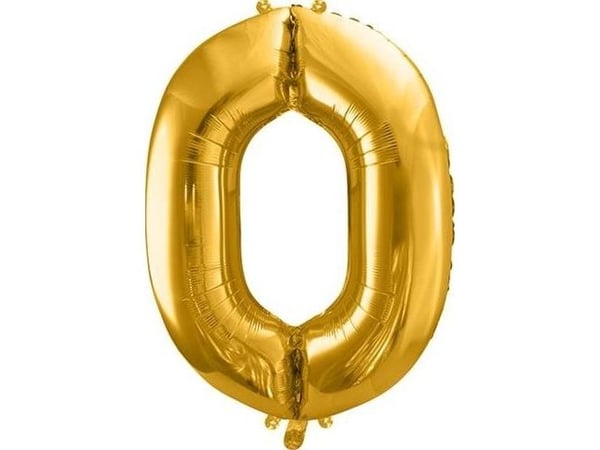 PartyDeco FB1M-0-019, Lekeballong, Folie, Gull, Monokromatisk, Universell, Universell