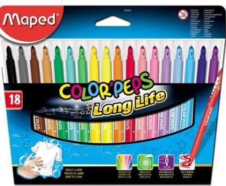 Maped 845021, Medium, 18 farger, Projektil spiss, 3,6 mm, Flerfarget, Barn