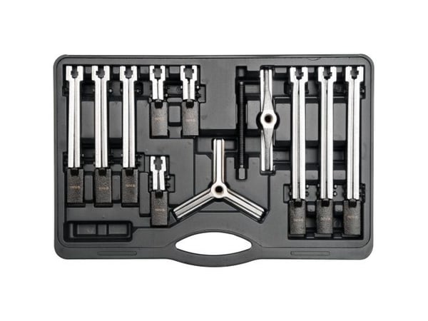 Yato YT-25105, Trinse med skyvbare krokgrep, Kull stål, Kromfarget, Sort, Rustfritt stål, 12 stykker
