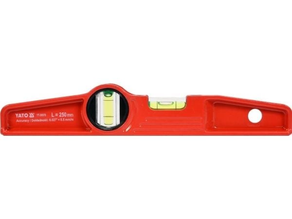 Yato YT-30370, Torpedovater, 0,25 m, Rød, 0,5 mm/m, Aluminium, 250 mm