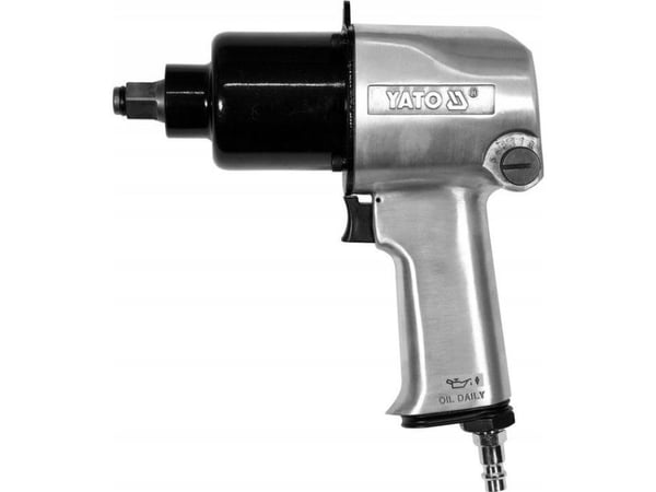 Yato YT-09528, Trykkluftskralle, Sølv, Aluminium, 1/2", 6000 RPM, 1000 Nm