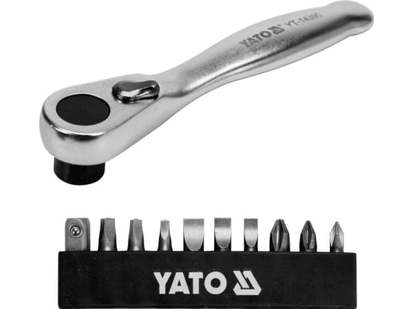 Yato YT-14390, Kromfarget, 11 stykker, Kromfarget, Rustfritt stål, 1/4", 6.3 mm