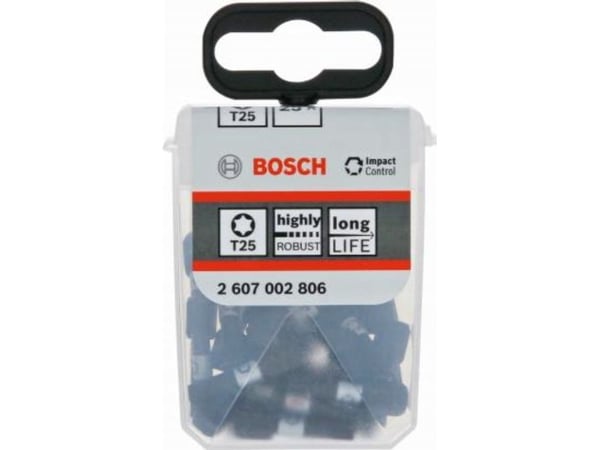 Bosch bits Impact T25 25 mm, 25 stk.
