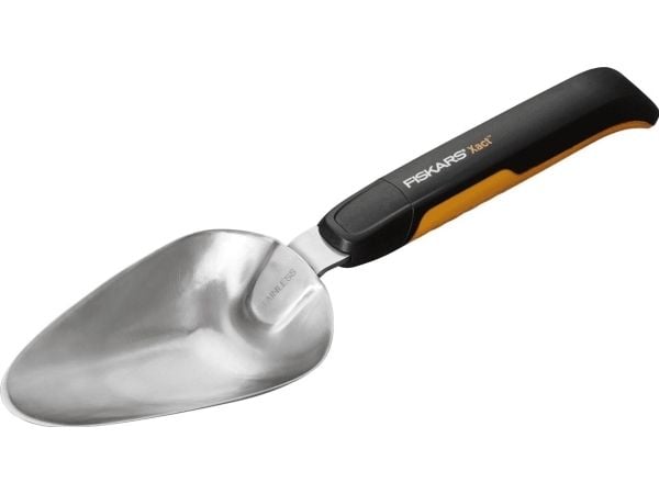 Fiskars Xact, Puutarhan istutuslapio, Ruostumaton teräs, Musta, Ruostumaton teräs, Pehmeä kahva, Yksivärinen, 280 g