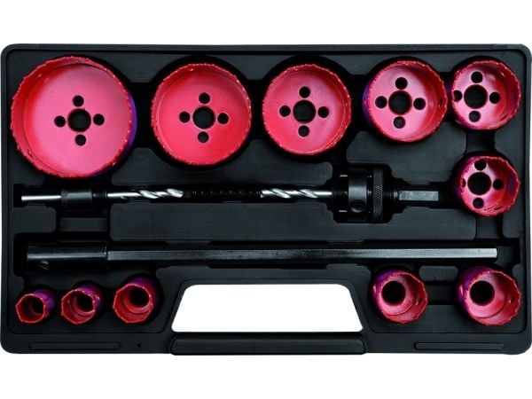 Yato YT-3381, Sett, Drill, Aluminium, Støpejern, Plast, Rustfritt stål, Rød, Bimetall, Høy-Hastighets Stål (HHS), 4 - 6