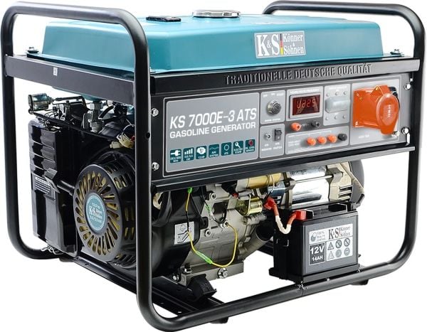 KS bensindrevet generator KS 7000E-3 ATS 5,0 kW 230/400V elektrisk start