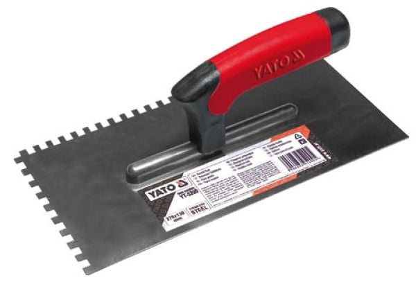 Spackel-/murspackel i rostfritt stål 270x130 mm, tandning 8x8 mm [YT-5203]
