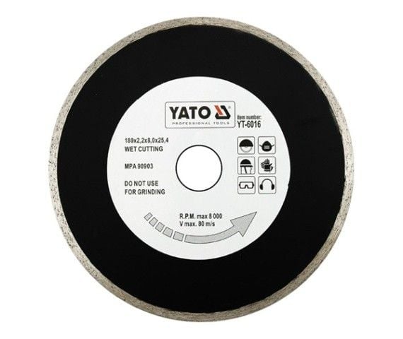 Yato YT-6016, Vått kutt, Keramisk, Glass, Porselen, 2,54 cm, 18 cm, 1 stykker