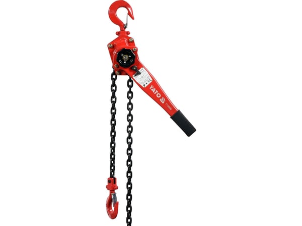 Yato YT-58964, Kjettingtalje, 1500 kg, 1,5 m, 1,5 mm, Sort, Rød, 11,5 kg
