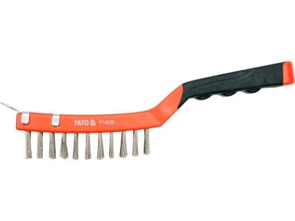 YATO stålbørste 4-radet plastgrep 6339