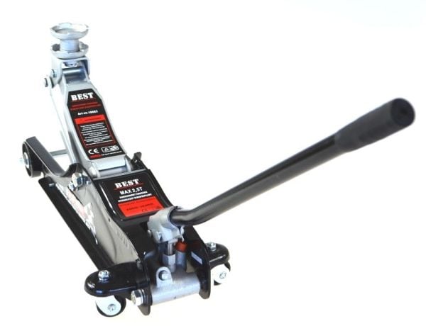 Sølv hydraulisk bilpakke med hjul (2,5 t) 80 mm 360 mm med løft